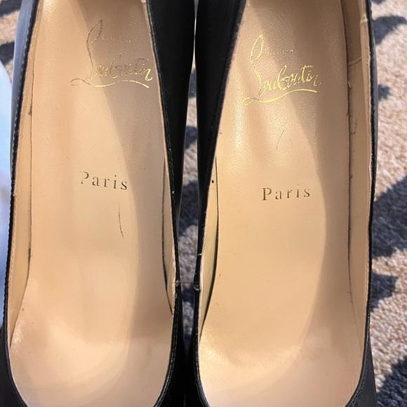 Designer black leather pumps size 40 EUR - Picture 5 of 8